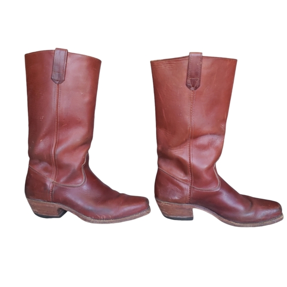 Cat's Paw Double H Quality Boots Men's Brown Leather Size 9D. - Picture 3 of 14